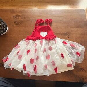 🩷 6 for $20 🩷 SHEIN Red and White Heart Kids Valentines Dress